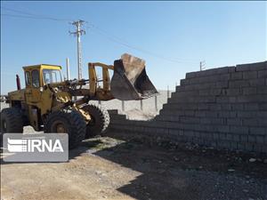 تخریب ساخت و سازهای غیرمجاز ۱۱ قطعه زمین کشاورزی دزفول  