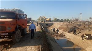 بازسازی کامل آبگیر ورودی یک کانال آبیاری در منطقه شرق شبکه دز