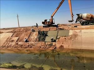 بازسازی نقاط بحرانی کانال پای پل در شبکه آبیاری کرخه شمالی