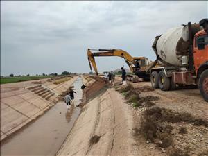ترمیم و بازسازی بیش از 70  بازه بحرانی در کانال های آبیاری شمال خوزستان