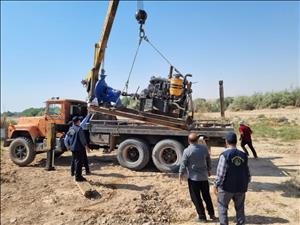 برخورد با برداشت کنندگان غیر مجاز آب در شبکه های آبیاری شمال خوزستان 
